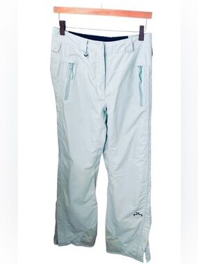 Spring Ski Pants Powder Blue Lightweight Zip Tech Y2K Après Ski, Size Small